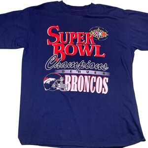 Vintage Denver Broncos NFL 1998 Super Bowl XXXII single stitch T-shirt XL